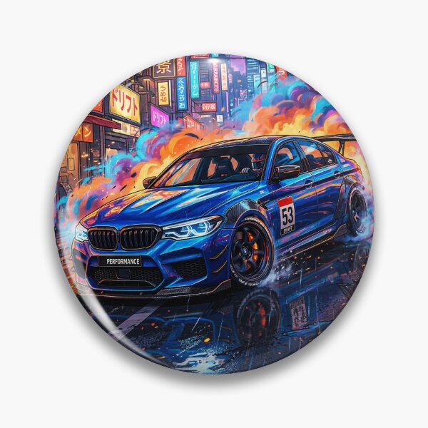 Item preview, Vibrant Smoke Midnight City Race Car Illustration designed and sold by RevUpDesign.