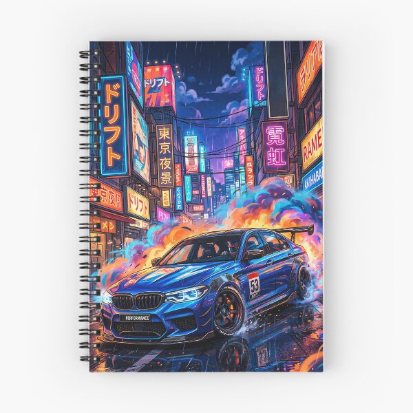 Item preview, Vibrant Smoke Midnight City Race Car Illustration designed and sold by RevUpDesign.