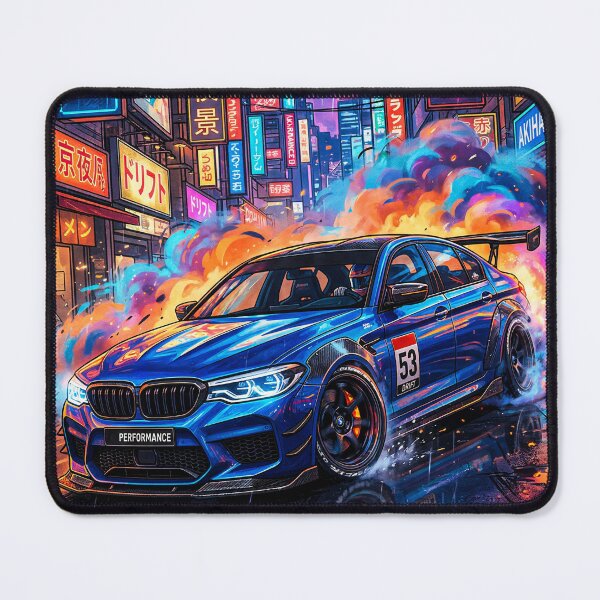 Item preview, Vibrant Smoke Midnight City Race Car Illustration designed and sold by RevUpDesign.