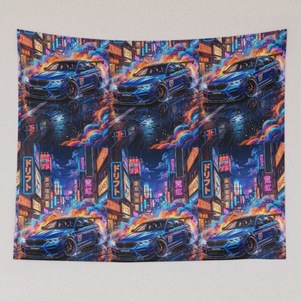 Item preview, Vibrant Smoke Midnight City Race Car Illustration designed and sold by RevUpDesign.