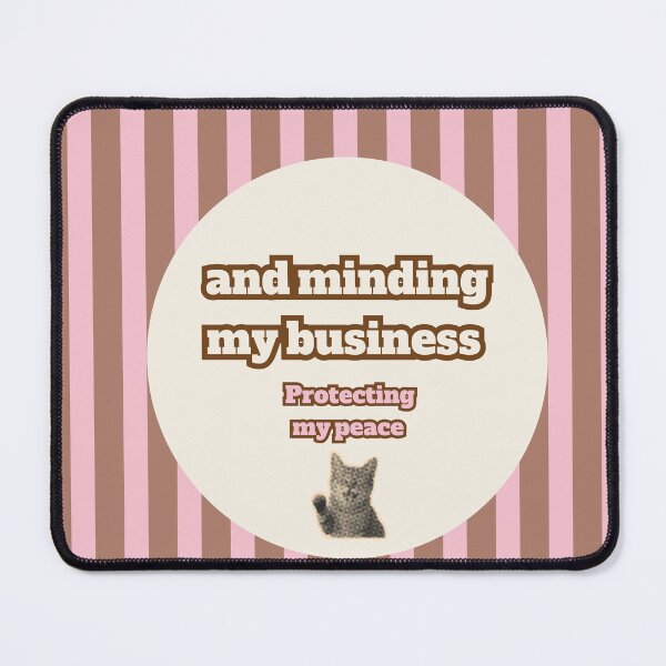 Item preview, Protecting My Peace and Minding My Business - Cute Retro Cat Aesthetic designed and sold by فيلورا95.
