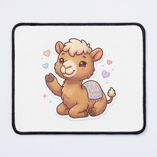 Item preview, Cute Kawaii Baby Camel Waving Sticker designed and sold by Prism-Bubble.