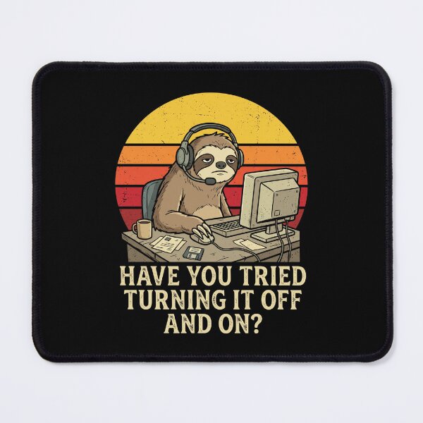 Item preview, Funny IT Support Sloth Turning It Off designed and sold by IsDesignHub.