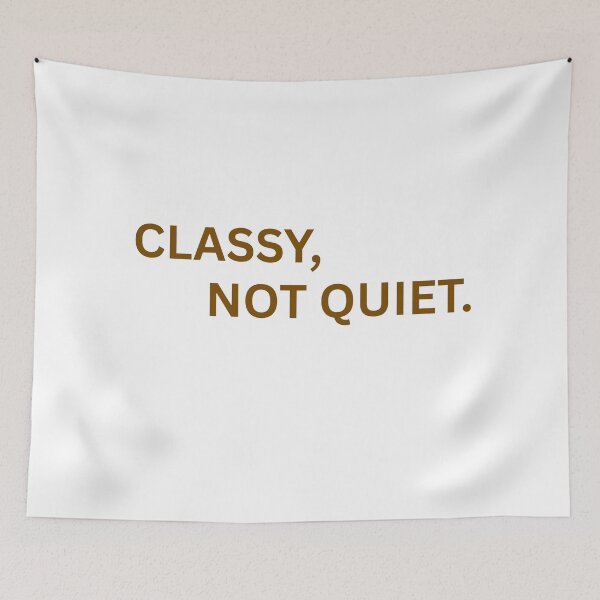 Item preview, Classy Not Quiet Minimalist Typography Quote designed and sold by VibeoCanvasShop.