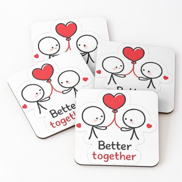 Item preview, Romantic Couple Holding Heart Balloon Art designed and sold by Northline Creative.