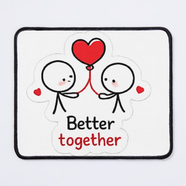 Item preview, Romantic Couple Holding Heart Balloon Art designed and sold by Northline Creative.
