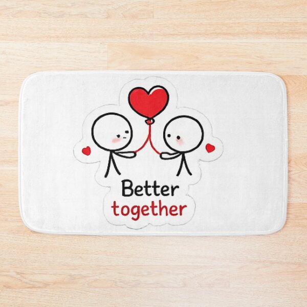 Item preview, Romantic Couple Holding Heart Balloon Art designed and sold by Northline Creative.