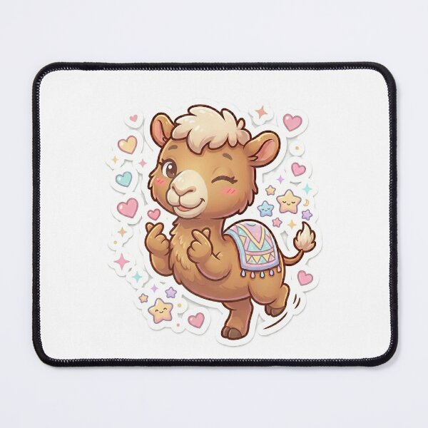 Item preview, Cute Camel Finger Heart Kawaii Sticker designed and sold by Prism-Bubble.