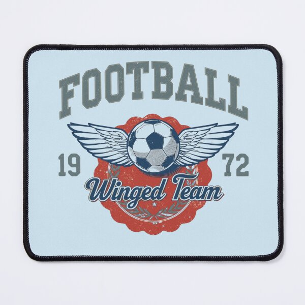 Item preview, Football Winged Team 1972 Vintage Soccer Varsity Badge designed and sold by PACS0011.