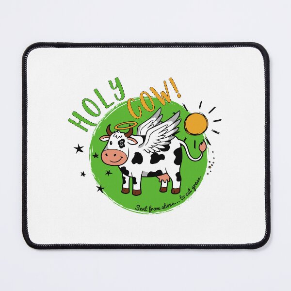 Item preview, Holy Cow! Angel Cow Cartoon Graphic designed and sold by GinyHappyLogo.