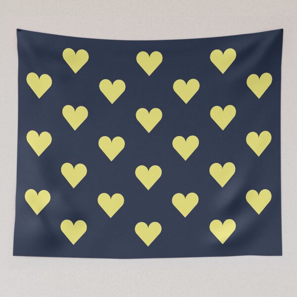 Item preview, Medium YELLOW & NAVY BLUE LOVE HEARTS designed and sold by RachelMacht.