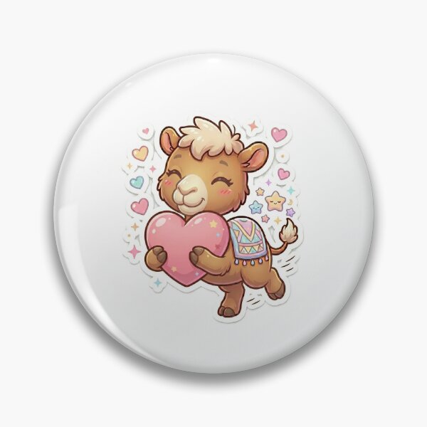 Item preview, Cute Camel Holding Heart Sticker designed and sold by Prism-Bubble.