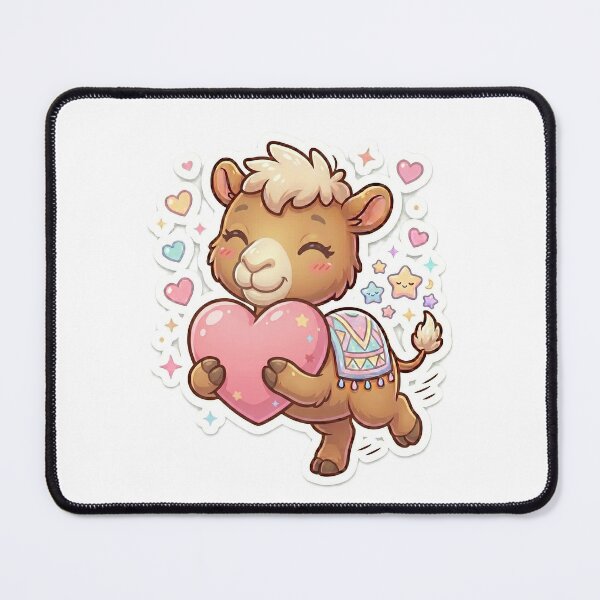 Item preview, Cute Camel Holding Heart Sticker designed and sold by Prism-Bubble.