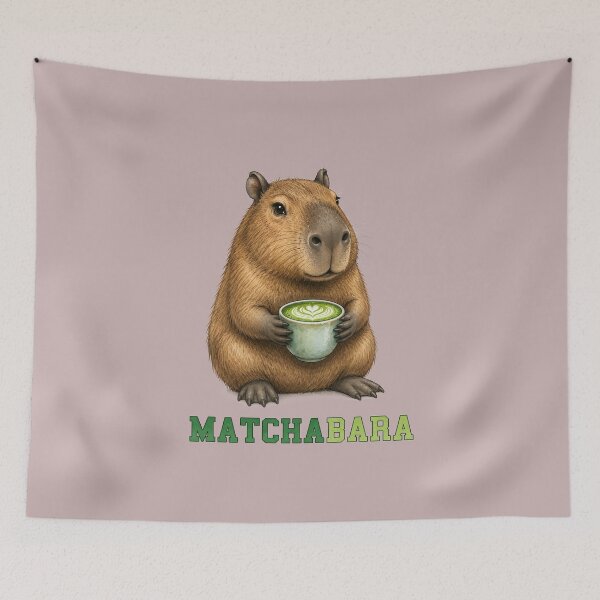 Item preview, Matchabara Cozy Capybara designed and sold by MegaNovaArt.