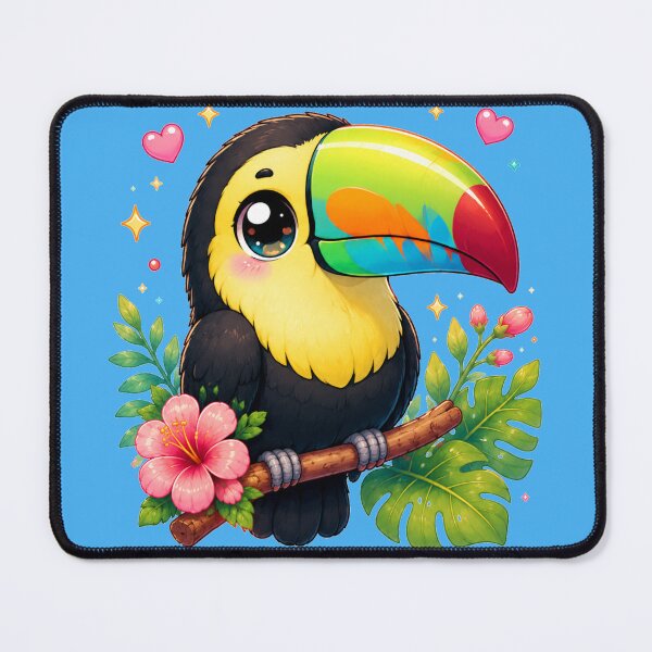 Item preview, Kawaii Keel-Billed Toucan – Cute Tropical Bird Chibi Art designed and sold by MarekoraStudio.