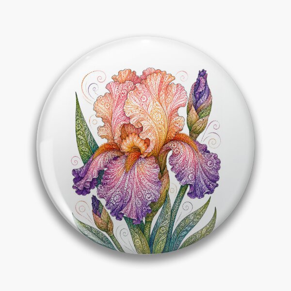 Item preview, Peach Bearded Iris designed and sold by PaintedbyCarol.