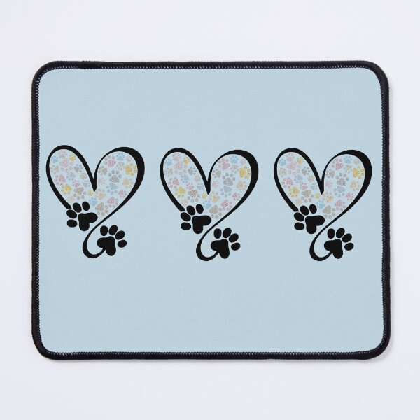 Item preview, Hearts with colorful paw prints designed and sold by Doodles Down South.