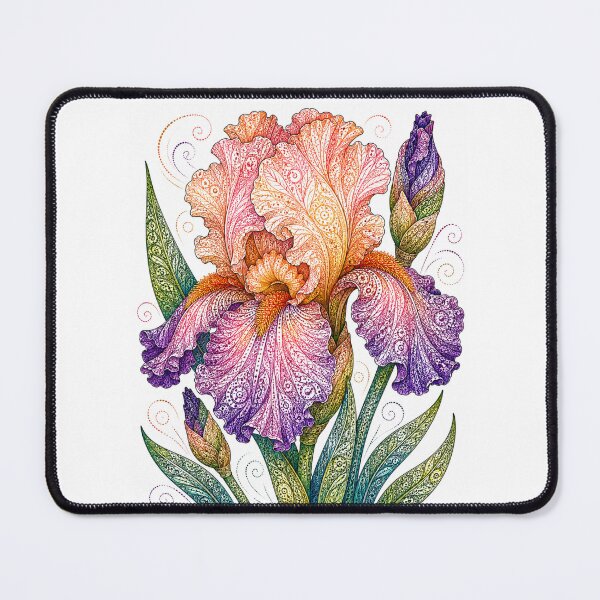 Item preview, Peach Bearded Iris designed and sold by PaintedbyCarol.