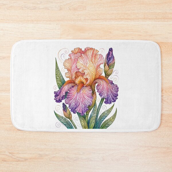 Item preview, Peach Bearded Iris designed and sold by PaintedbyCarol.