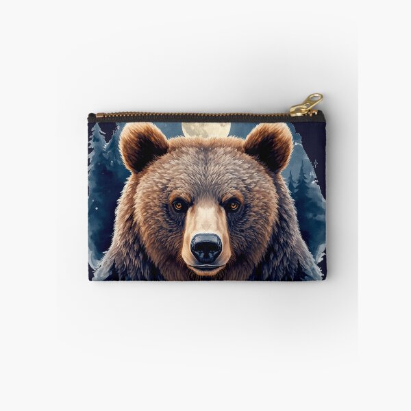 Item preview, Mystical Bear Under Moonlight – Dark Forest Watercolor Animal Design designed and sold by Biedroneczka.