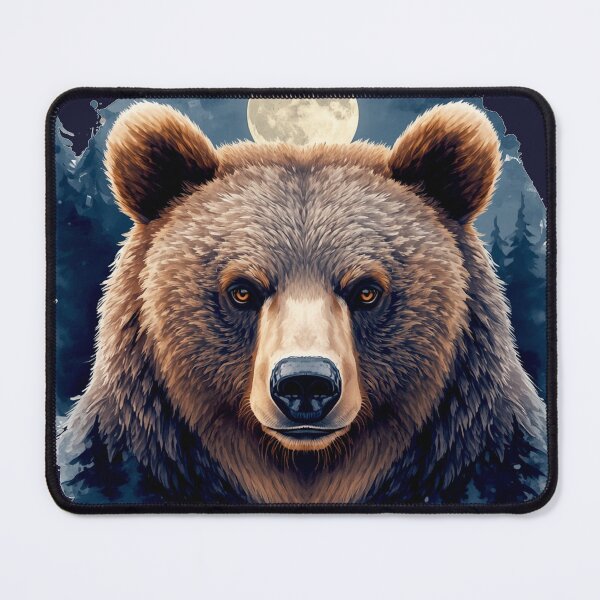 Item preview, Mystical Bear Under Moonlight – Dark Forest Watercolor Animal Design designed and sold by Biedroneczka.