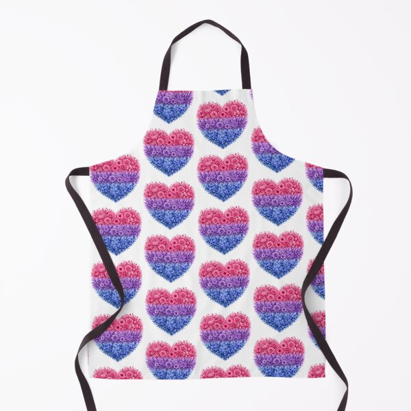 Item preview, Bi flag floral heart in watercolour style designed and sold by KLflorals.