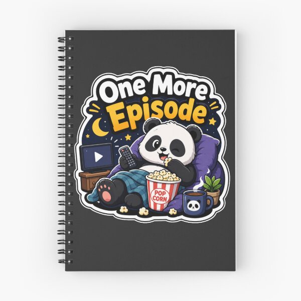 Item preview, One More Episode Panda Sticker For Binge Watchers designed and sold by PixoNest.