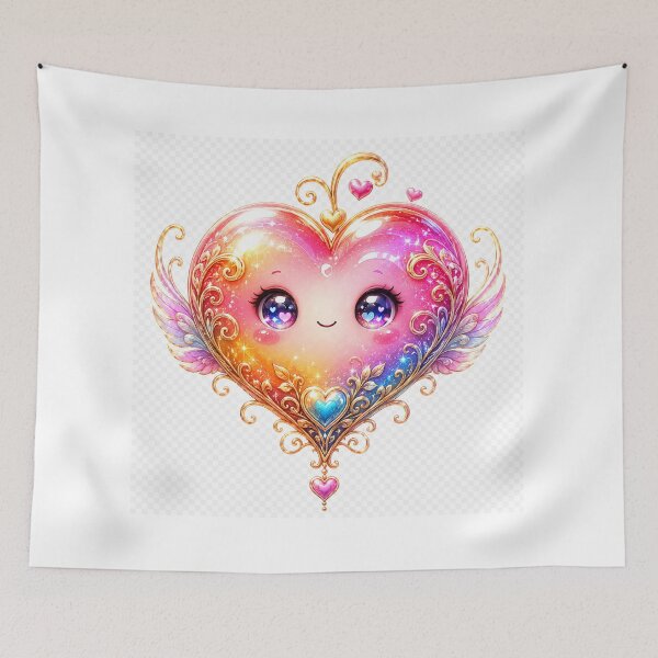 Item preview, Cutest Rainbow Heart Fantasy Aesthetic designed and sold by HiteshArt111.