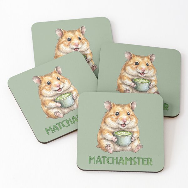 Item preview, Matchamster Cute Matcha Hamster designed and sold by MegaNovaArt.