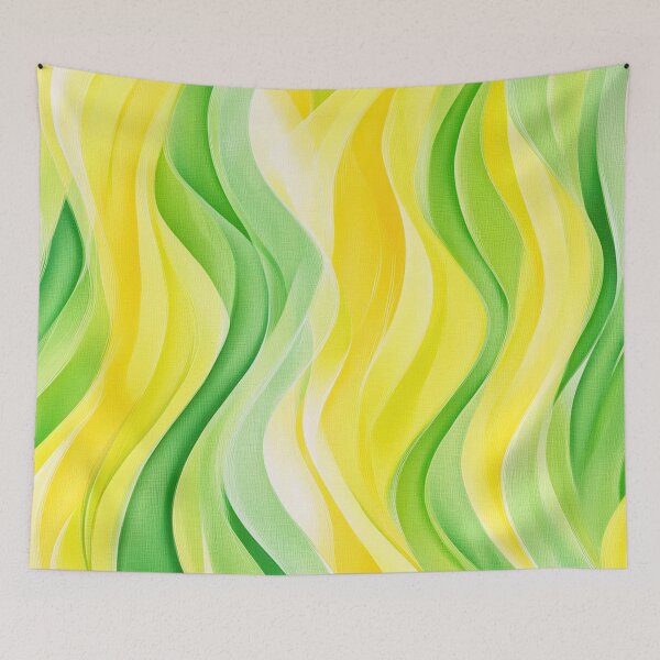 Item preview, Abstract Green and Yellow Wavy Pattern designed and sold by Jeallan Designs.