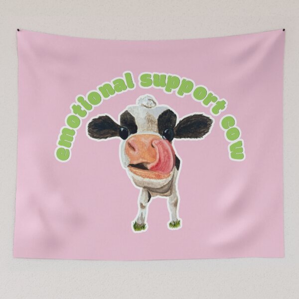 Item preview, Emotional Support Cow Chamomile the Cow designed and sold by Blackberries & Moss.