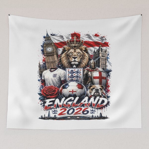 Item preview, England 2026 Soccer T-Shirt|  Lion Football Fan Graphic Tee | England Flag Sports Streetwear Design designed and sold by al21ex.
