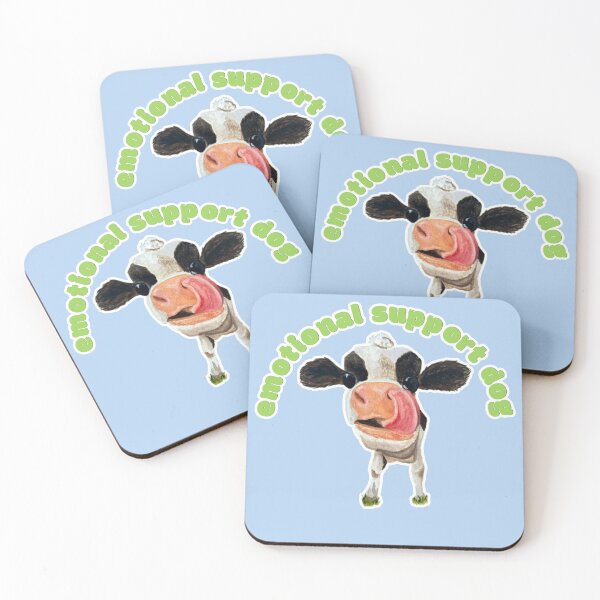 Item preview, Emotional Support Dog Chamomile the Cow designed and sold by Blackberries & Moss.