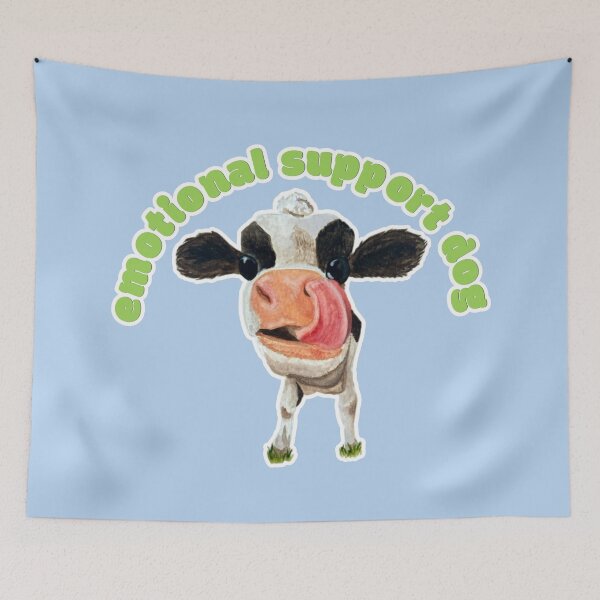 Item preview, Emotional Support Dog Chamomile the Cow designed and sold by Blackberries & Moss.