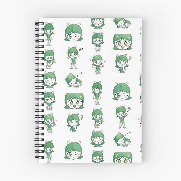 Item preview, Green Alien Girl - Cute Expressions Sticker Pack designed and sold by Evangeline2016.