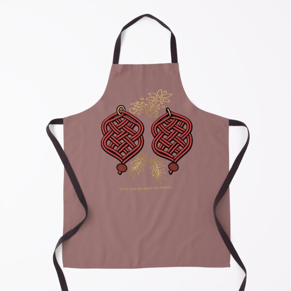Item preview, Gold and Red Make the Thread - Artistic Knotwork Design designed and sold by Macramellennias.