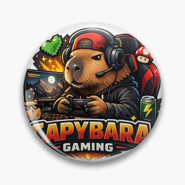 Item preview, Capybara Gaming Cartoon Design designed and sold by Aramdesing.