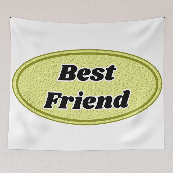 Item preview, Best Friend Retro Oval Badge Typography Design designed and sold by PixelParinda.