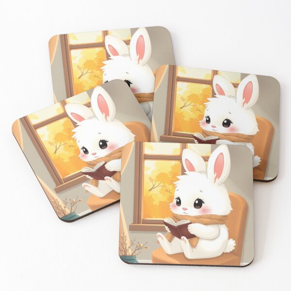 Item preview, Kawaii Bunny Reading Book Tee designed and sold by ArmaanArts.