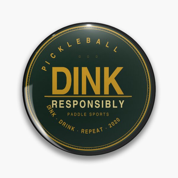Item preview, Dink Responsibly Shirt, Funny Pickleball Gift, Retro Dark Badge Tee, Paddle Sports Player designed and sold by PickleballPulse.