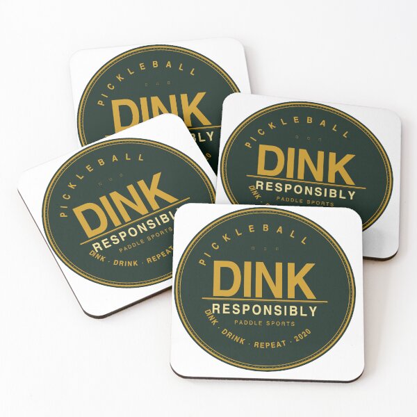 Item preview, Dink Responsibly Shirt, Funny Pickleball Gift, Retro Dark Badge Tee, Paddle Sports Player designed and sold by PickleballPulse.