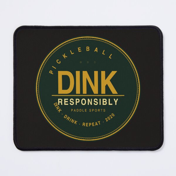 Item preview, Dink Responsibly Shirt, Funny Pickleball Gift, Retro Dark Badge Tee, Paddle Sports Player designed and sold by PickleballPulse.