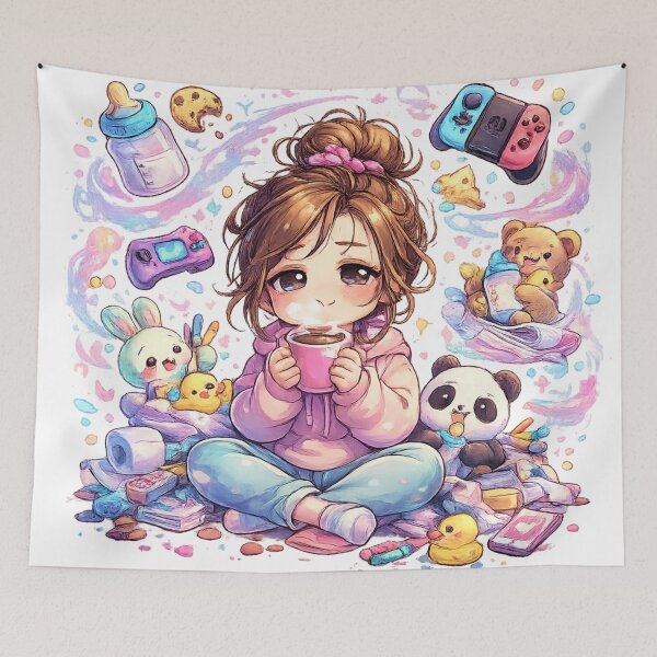 Item preview, Cute Cozy Chaos – Mother’s Day Mom Life Illustration with Coffee & Toys designed and sold by MartBook.