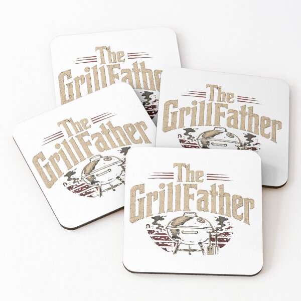 Item preview, The GrillFather - Funny BBQ Dad Father's Day Shirt designed and sold by Drawn-Measured.