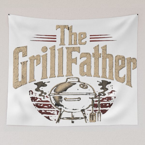 Item preview, The GrillFather - Funny BBQ Dad Father's Day Shirt designed and sold by Drawn-Measured.