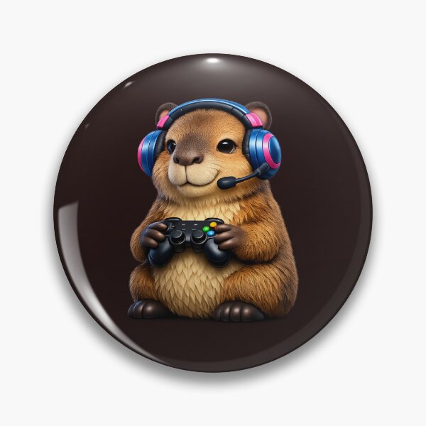 Item preview, Capybara Gaming Cartoon Design designed and sold by Aramdesing.
