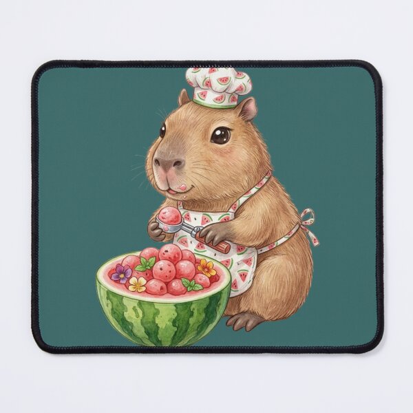 Item preview, Watermelon Chef Capybara designed and sold by sanorastyle.