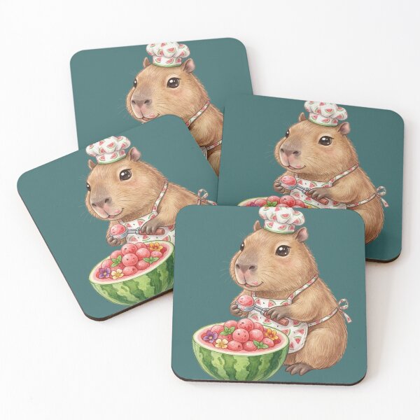 Item preview, Watermelon Chef Capybara designed and sold by sanorastyle.