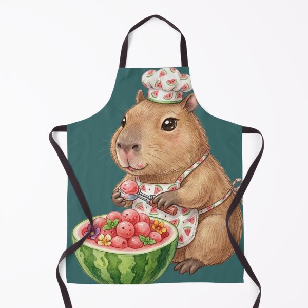 Item preview, Watermelon Chef Capybara designed and sold by sanorastyle.