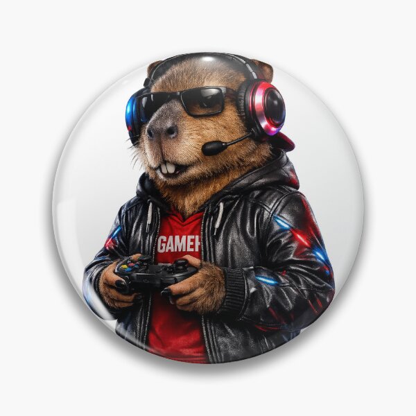 Item preview, Capybara Gaming Cartoon Design designed and sold by Aramdesing.